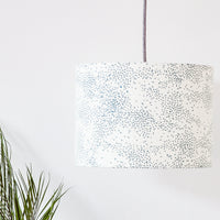 Starlings Birds Teal Drum Ceiling Lampshade