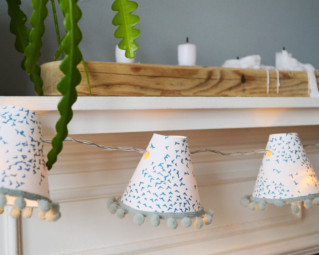 Starlings Bird Teal Fairy Lights