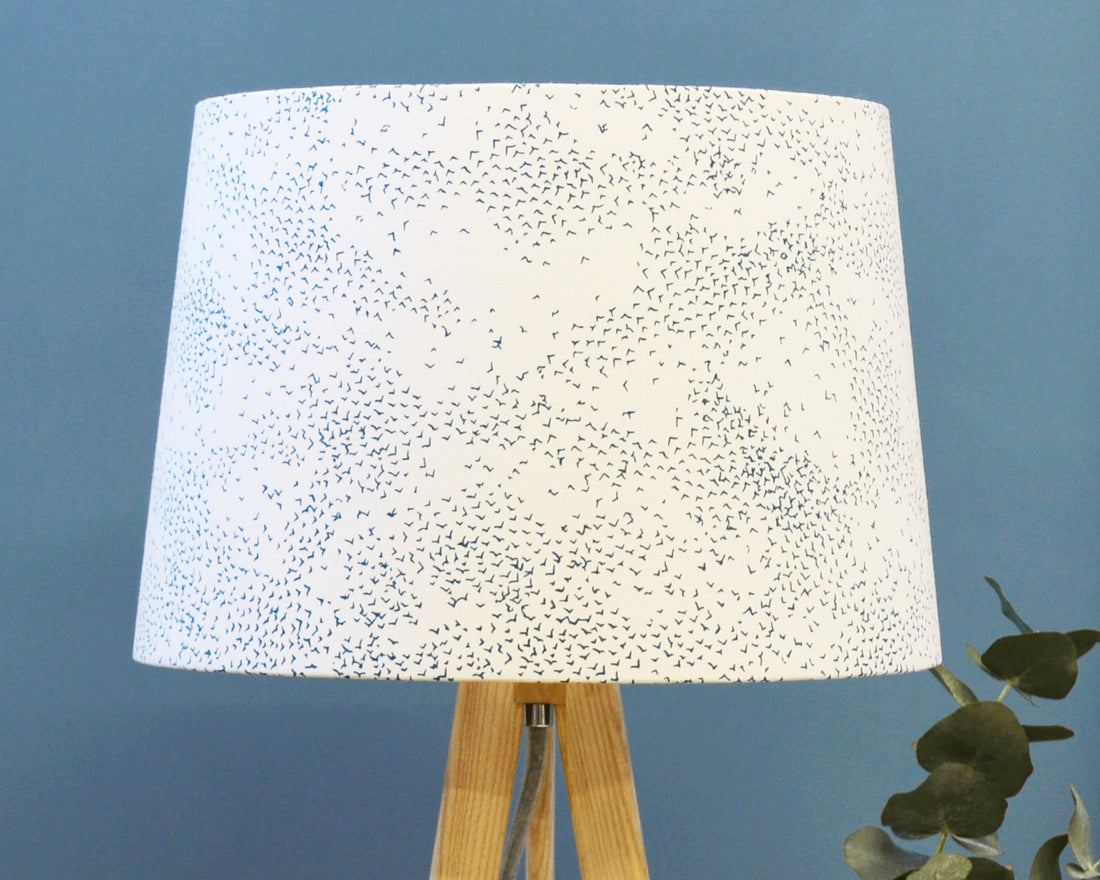 Starlings Teal Bird Tapered Lampshade