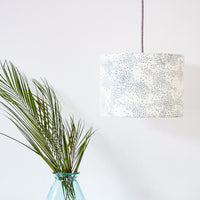 Starlings Birds Teal Drum Ceiling Lampshade