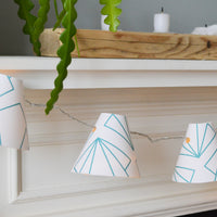 Turquoise Geometric Sunbeam Fairy Lights