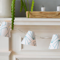 Turquoise Geometric Sunbeam Fairy Lights