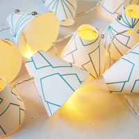 Turquoise Geometric Sunbeam Fairy Lights