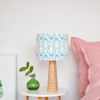 Turquoise Sunbeam Drum Ceiling Lampshade