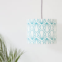 Turquoise Sunbeam Drum Ceiling Lampshade