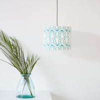 Turquoise Sunbeam Drum Ceiling Lampshade