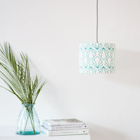 Turquoise Sunbeam Drum Ceiling Lampshade