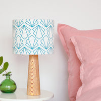 Turquoise Sunbeam Drum Table Lampshade