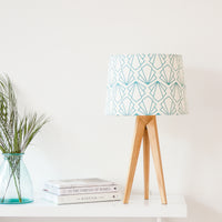 Turquoise Sunbeam Tapered Lampshade