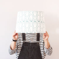 Turquoise Sunbeam Tapered Lampshade