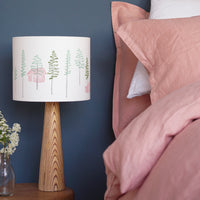 Green Trees And Cabin Drum Table Lampshade