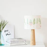 Green Trees And Cabin Drum Table Lampshade
