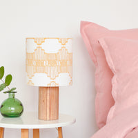 Mustard Ornamental Wave Drum Table Lampshade