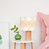 Mustard Ornamental Wave Drum Table Lampshade
