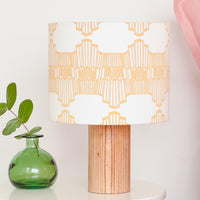 Mustard Ornamental Wave Drum Table Lampshade