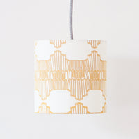 Mustard Ornamental Wave Drum Ceiling Lampshade