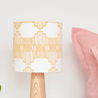 Mustard Ornamental Wave Drum Table Lampshade