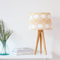 Mustard Ornamental Wave Tapered Lampshade