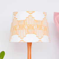 Mustard Ornamental Wave Tapered Lampshade