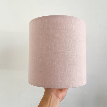 Dusty Pink Plain Linen Drum Lampshade