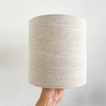 Natural Linen Drum Lampshade