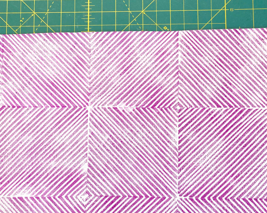 Fabric printed in Lino print and lampshade making workshop Brighton