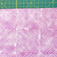 Fabric printed in Lino print and lampshade making workshop Brighton