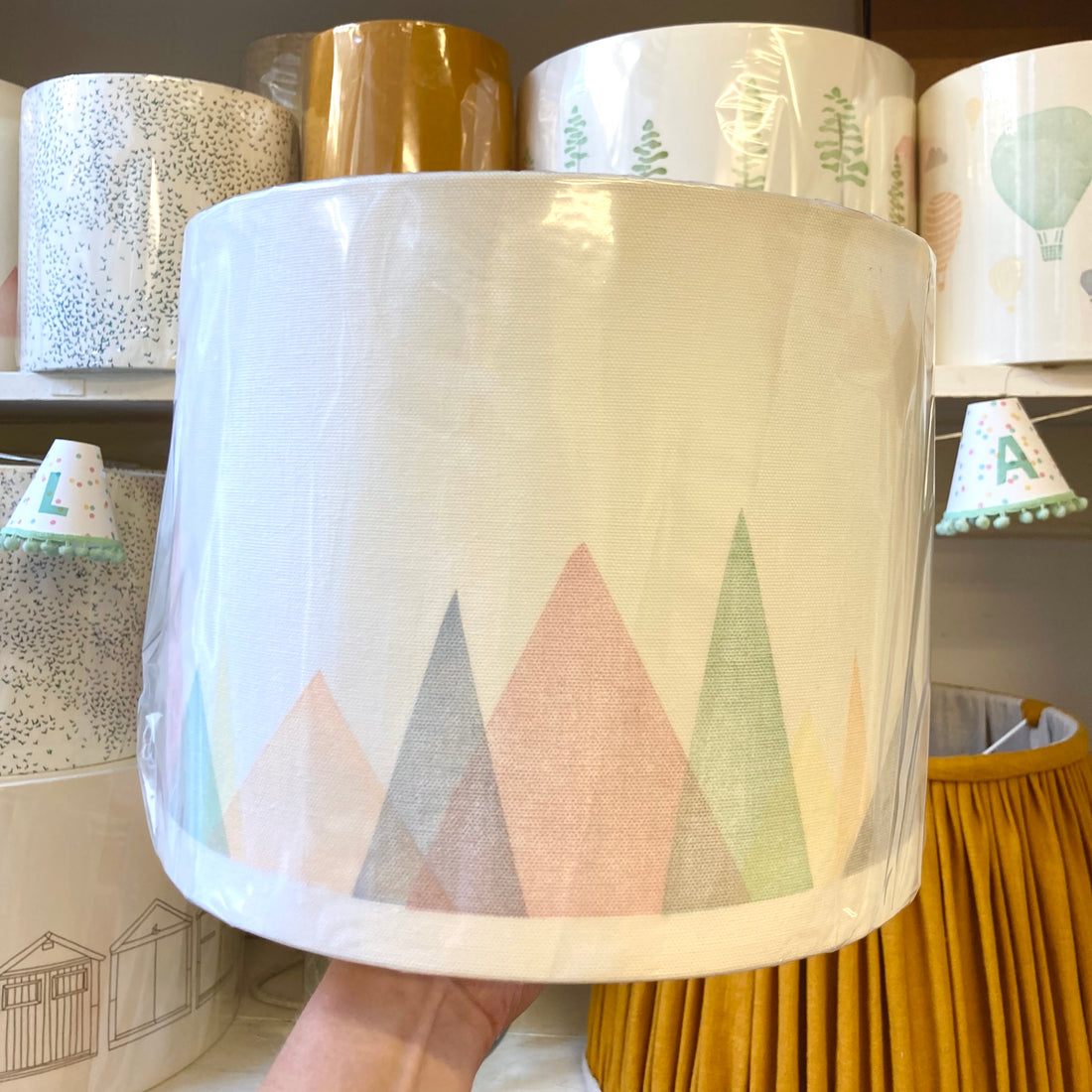 Sample Sale - Colourful Mountains Lampshade