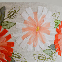 Pink Floral Embroidered Lampshade