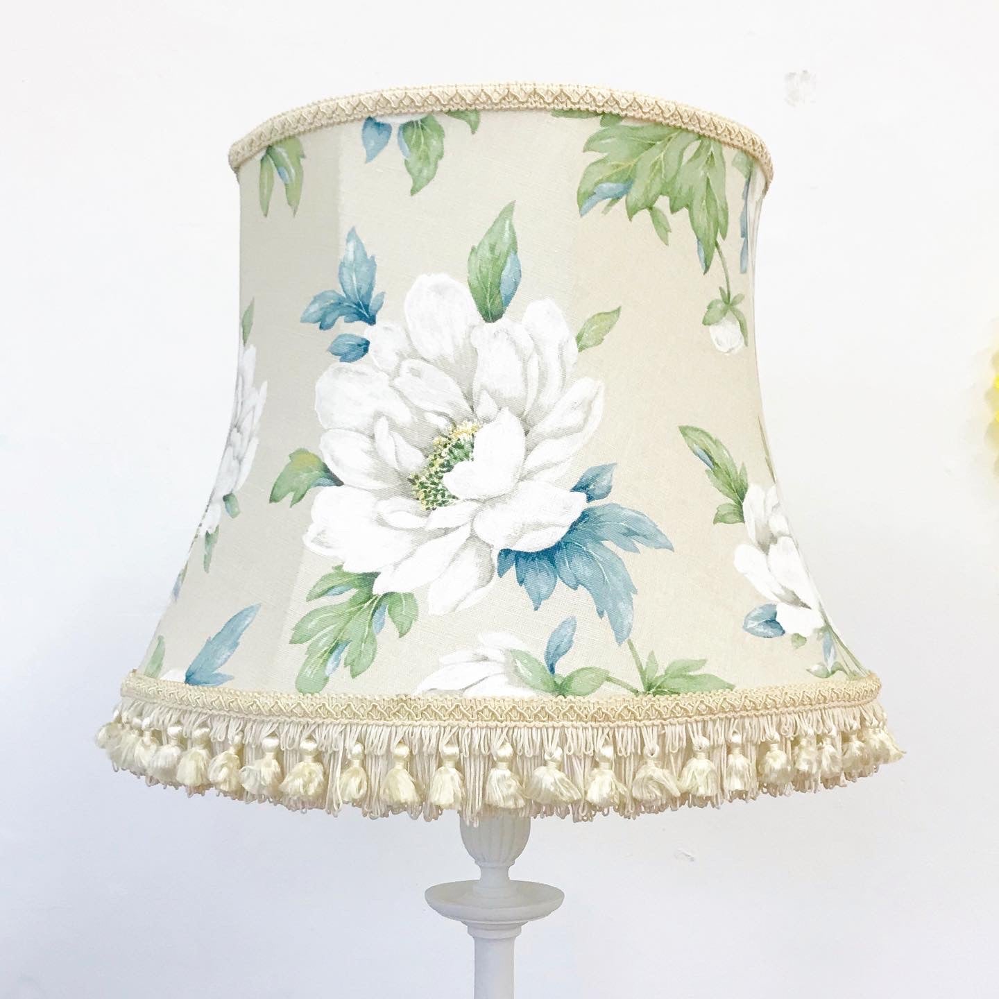traditional empire lampshade recovering after