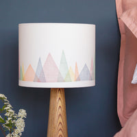Colourful Mountains Drum Table Lampshade