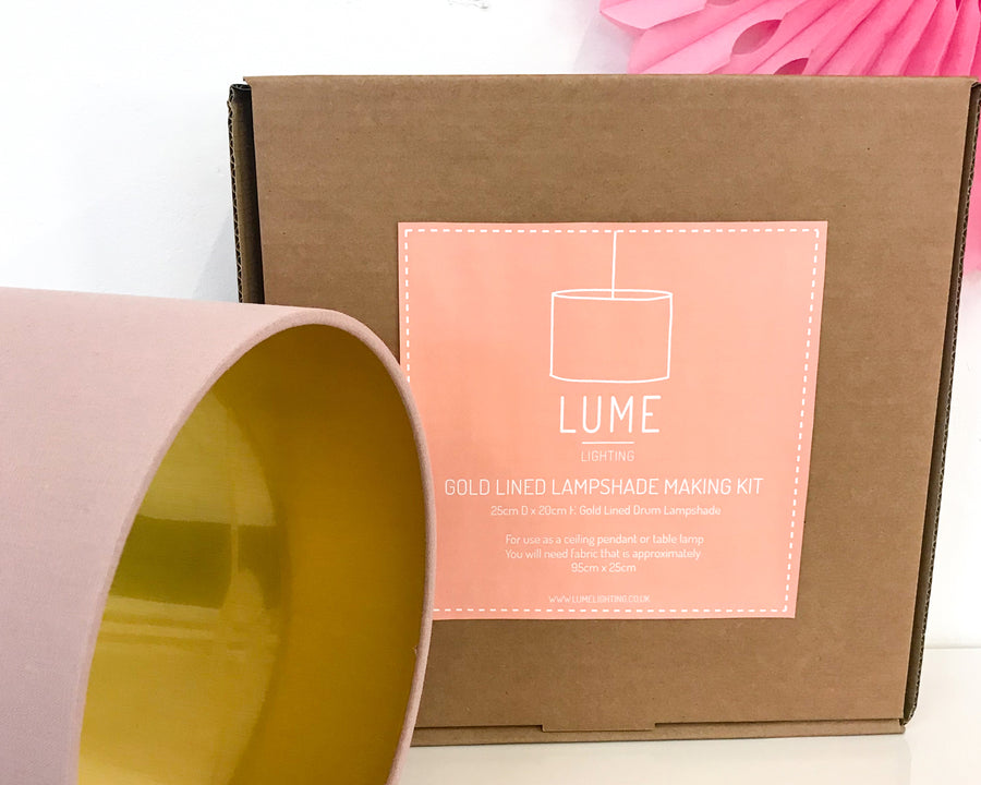 Lampshade Making Kit Gold Lined - medium