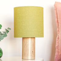 Olive Linen Drum Lampshade