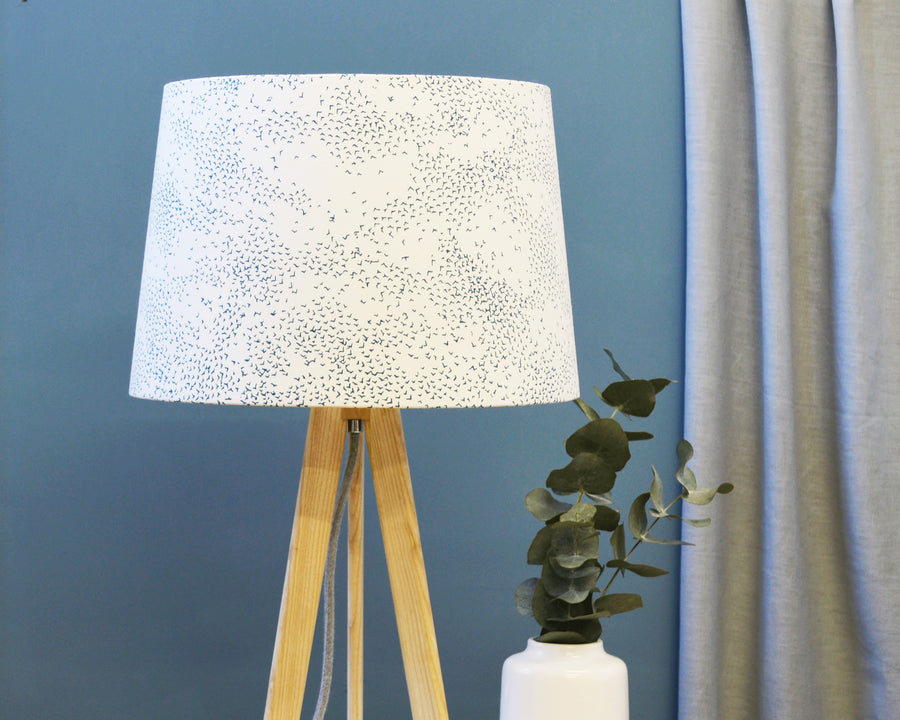 Starlings Teal Bird Tapered Lampshade