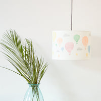 Hot Air Balloon and Clouds Drum Lampshade