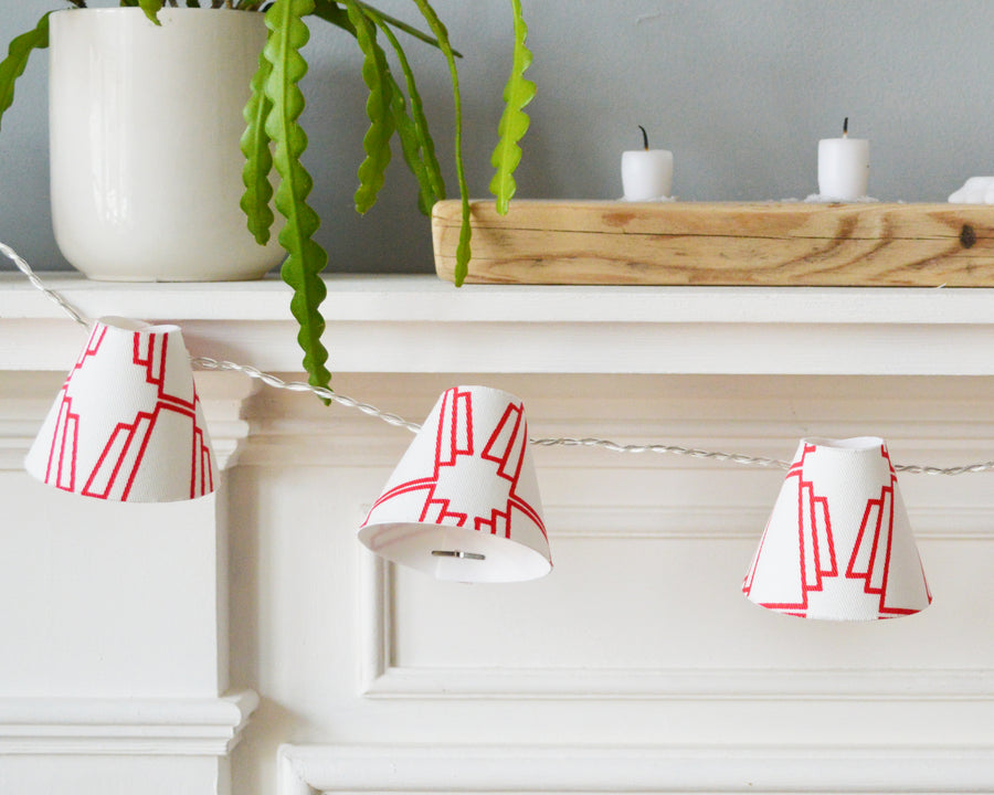 Red Geometric Fairy Lights