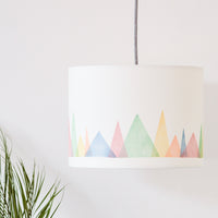 Colourful Mountains Drum Ceiling Lampshade