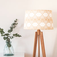 Mustard Ornamental Wave Tapered Lampshade