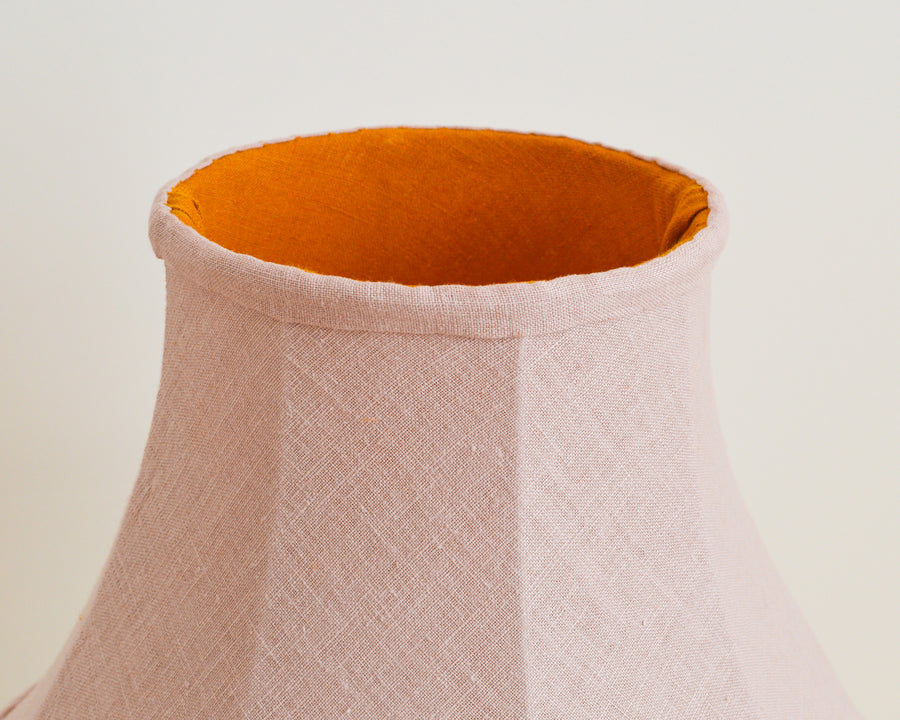 Pink & mustard Linen Empire Soft Lampshade