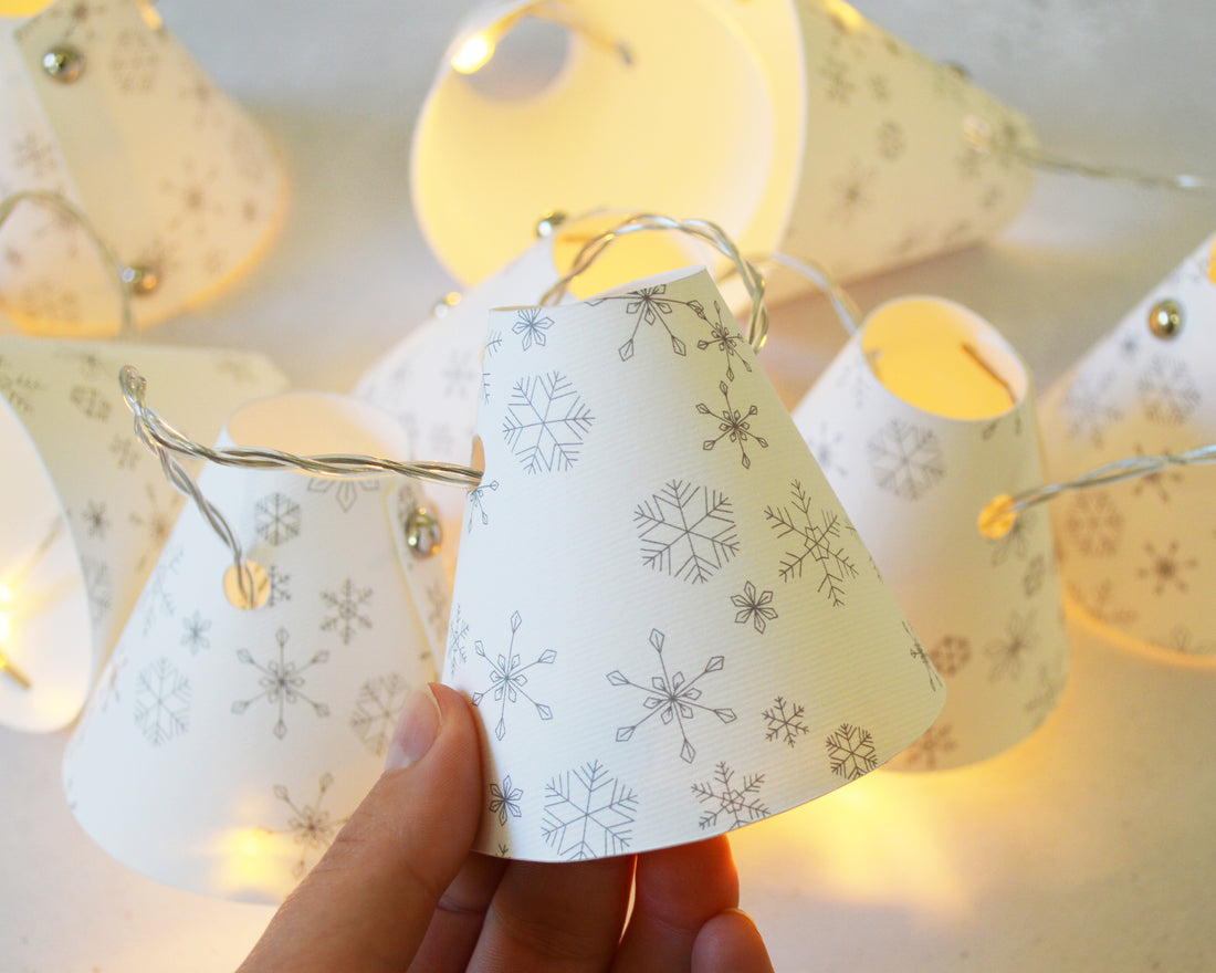 Snowflake Grey Christmas Fairy Lights