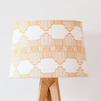 Mustard Ornamental Wave Tapered Lampshade
